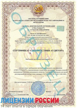 Образец сертификата соответствия аудитора Пулково Сертификат ISO 13485